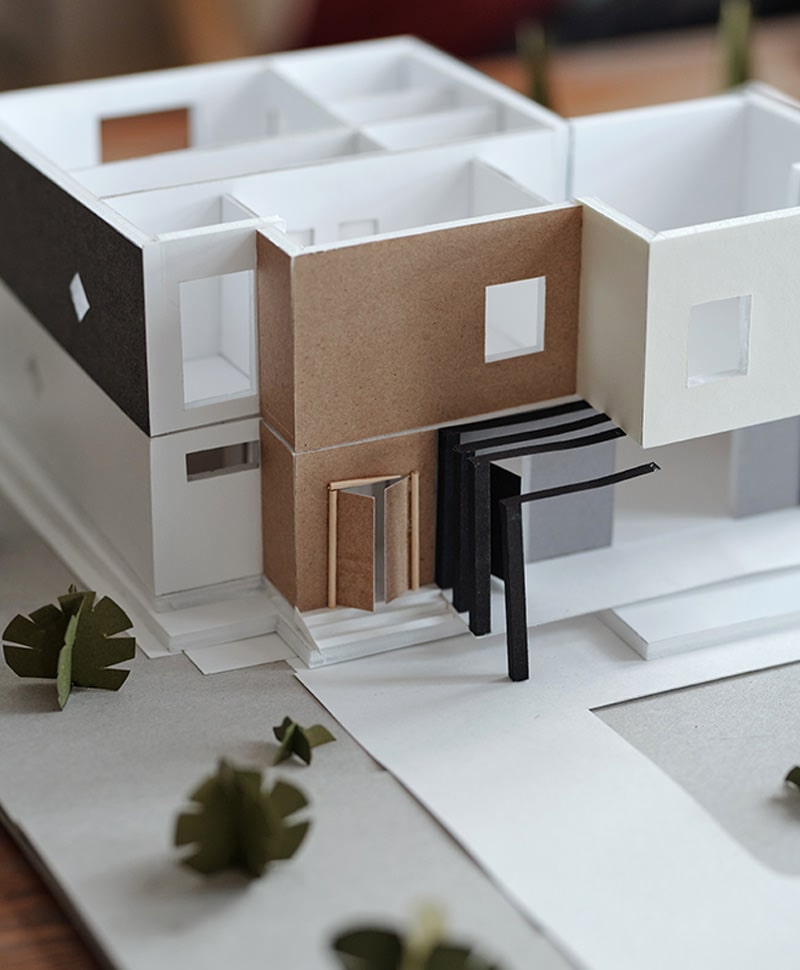 maqueta casa unifamiliar